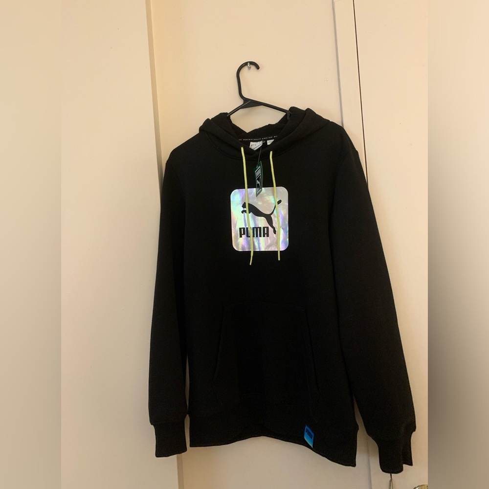 New Puma men black hoddie